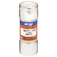 MERSEN Fuse: AJT Series, Class J, Cylindrical Body, Time-Delay, 1.5 A, 600 V AC, 500 V DC (MPN AJT1-1/2N)