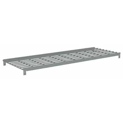 TENNSCO Shelf: 48 in x 15 in, 500 lb Load Capacity, Steel, 5 ga Decking, Gray - Wire Decking Shelf Kits for Boltless Shelving