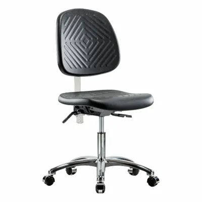 OEM Cleanroom Chair: Polyurethane, Armless, Ht Range 17 1/2 in to 22 3/4 in - Polyurethane Cleanroom Chairs