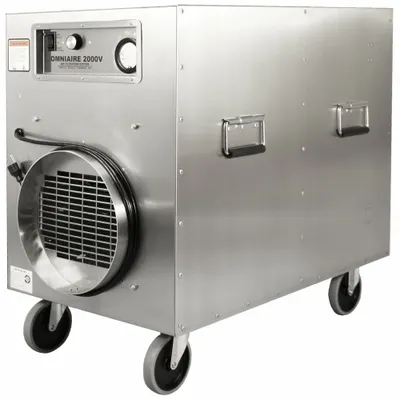 OMNITEC Air Scrubber: Aluminum, Negative Air Pressure/Particulate Filtration - Lightweight Aluminum Negative Air Machines