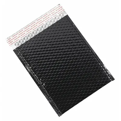 PARTNERS BRAND Glamour Bubble Mailers, 9x11.5", Black, 100 Pack