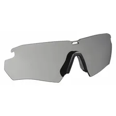 Gray replacement lens for ESS Crossbow® Suppressor safety glasses. Features polarized coating to reduce glare, anti-fog treatment, and scratch-resistant surface. Suitable for industrial environments requiring clear vision and eye protection.
