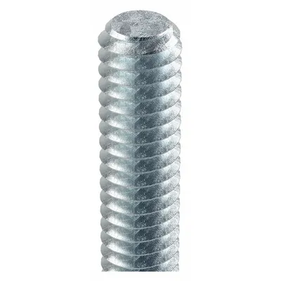 OEM Left-Hand Fully-Threaded Rod, 1/2"-13, Steel, Zinc-Plated, 6 ft - Left-Hand Fully-Threaded Rods & Studs