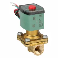 REDHAT Solenoid Valve: 2-Way, Normally Open, 1/2 in Pipe Size, 12V DC, Watertight, High Flow (MPN 8210G034LF 12/DC)