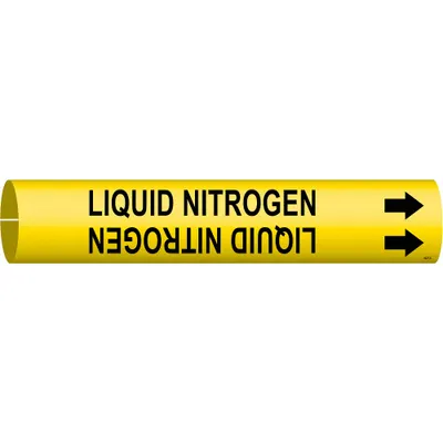 BRADY Liquid Nitrogen Snap-On Pipe Marker - Liquid Nitrogen Snap-On Pipe Markers