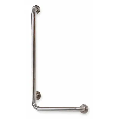 OEM APPROVED VENDOR Left-Hand Wall Grab Bar, 32 in, 1-1/2 in Dia, Stainless Steel - Safety Rails