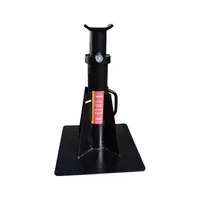 This extra-heavy-duty jack stand supports loads up to 25 tons with a maximum extended height of 38 inches. It features a square steel base and a Flat V saddle for stable support during vehicle maintenance, industrial equipment repair, or assembly tasks. The pin-locking, hand-lifted mechanism allows secure height adjustment