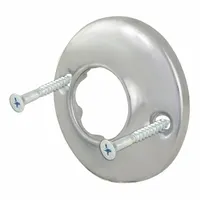 APPROVED VENDOR Shower Rod Flange: 2 1/2 in Overall Wd, 2 1/2 in Overall Ht, Steel, 1 PR (MPN 15092)