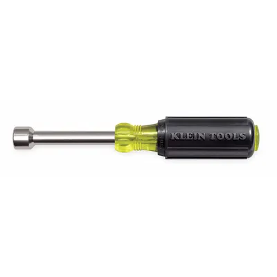 KLEIN TOOLS Hollow Round Shank Nut Driver: Straight, SAE, With Magnetized Tip, Std - Fastener-Holding Nut Drivers