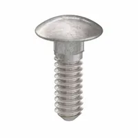 Carriage Bolt: Square Neck, #10-24 Thread Size, 5/8 in lg, Stainless Steel, 18-8, Plain, 50 PK (MPN ZBOLT-4955)