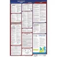 JJ KELLER Labor Law Poster: TX, English, Plastic, 24 in x 40 in, Federal and State Labor Law (MPN 300-TXWC-3)