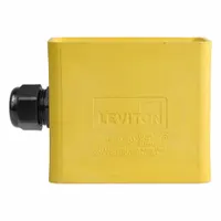 LEVITON Portable Outlet Box: Portable Outlet Box, 1 Gangs, 3R, Yellow, 3 3/8 in Overall Ht (MPN 3059-1Y)