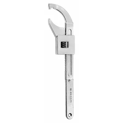 FACOM Hook Spanner Wrench: 30 mm to 200 mm, 14 1/2 in Overall Lg - Adjustable-Hook Spanner Wrenches