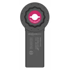 Straight scraper blade for Starlock Max oscillating tools. Bi-metal construction for cutting and scraping on wood, metal, and concrete. 4 in blade length, single piece.