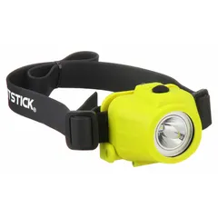 This headlamp delivers 90 lumens with an 80 m beam distance and 13-hour runtime at maximum brightness. Three selectable light outputs provide flexibility for hands-free tasks. Powered by three included AAA batteries.