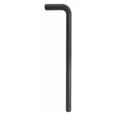 This L-shaped hex key features a 5/16 in SAE tip size and a long length for extended reach. Made from alloy steel with a black oxide finish, it includes two tips for versatility. Designed for tightening or loosening hex socket fasteners in confined spaces.
