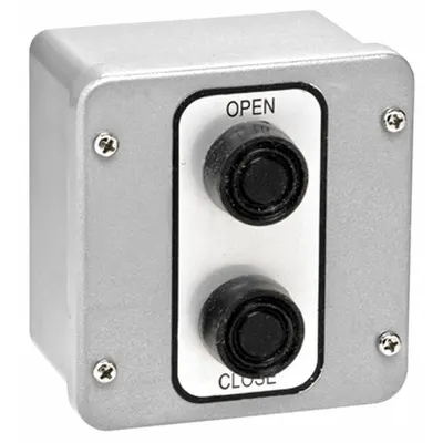 AMERICAN GARAGE DOOR Control Station: Open-Close, Momentary Contacts, Outdoor - Push Button Garage Door Control Stations