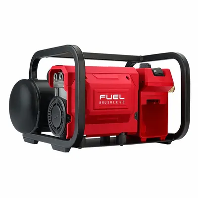 MILWAUKEE Portable Air Compressor: Quiet, Oil Free, 2 gal, Hot Dog, 0.75 hp - Battery Powered Portable Electric Air Compressors