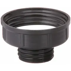Threaded adapter for attaching funnels to threaded openings on vehicles and equipment. Enables secure, spill-free fluid transfers during maintenance and fluid handling tasks.