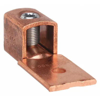 BLACKBURN Wire Connector: 1/0 AWG – 500 kcmil Wire Sizes, 13/32 in Stud Size - Straight Mechanical Lugs