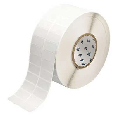 BRADY Pre-Cut Label Stock Roll: 3/4 in x 1 1/2 in, Rubber - Brady Thermal Transfer Precut Label Rolls