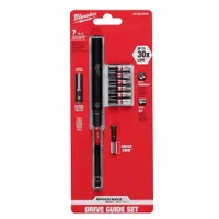 This bit holder with screw guide accepts 1/4 in hex bits and is impact rated for use with high-torque drivers. The magnetic retention holds bits securely while the screw guide aligns fasteners and reduces wobble during driving. Suitable for construction, framing, and general assembly tasks