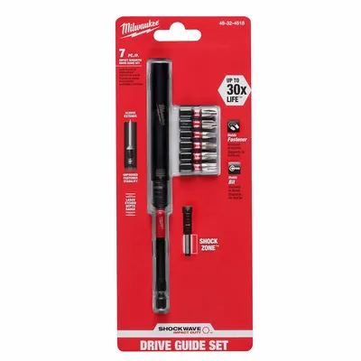 MILWAUKEE 48-32-4518 Impact Rated Bit Holder with Screw Guide, 1/4 in Hex - Bit Holders with Screw Guides
