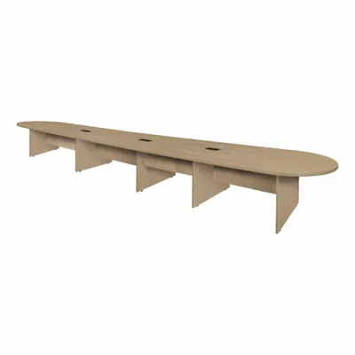 REGENCY Conference Table: Oval, Laminate/Melamine, Noble Oak, 264 in Overall Lg - Oval Conference Tables
