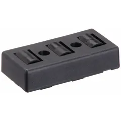 Roller element made from PA6 GF30 material, measuring 20 mm x 40 mm in black. Used as a connector component for guiding or supporting moving parts in material handling and automation systems.