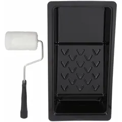 This roller kit includes a 4 in woven fabric cover with a 3/8 in nap and a 4 wire cage frame. Designed for use with all paints on semi-smooth wood surfaces, it is suited for applying paint to trim, cabinets, and furniture.