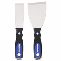 WESTWARD Putty Knife Set: Bld. Mat. Stainless Steel, Hdl. Mat. Polypropylene/Steel/TPR, Stiff (MPN 46A916)