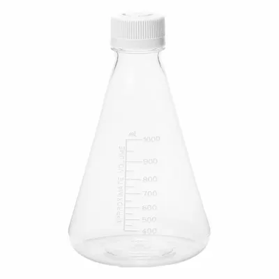 OEM Plastic Flasks: Erlenmeyer, Polycarbonate, 1,000 mL, Sterile - Plastic Erlenmeyer Flasks