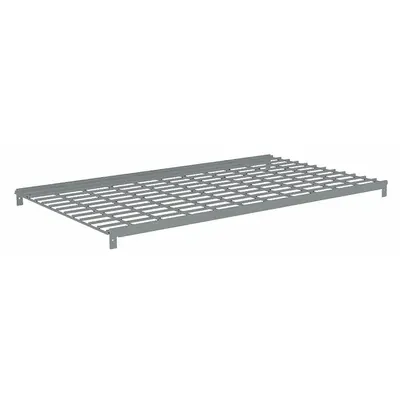 TENNSCO Shelf: 36 in x 24 in, 600 lb Load Capacity, Steel, 5 ga Decking, Gray - Wire Decking Shelf Kits for Boltless Shelving