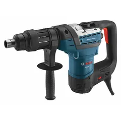 This spline drive L-shape corded rotary hammer operates in hammer-only mode for heavy-duty chipping, scaling, and breaking concrete or masonry. It delivers 1,500 to 2,900 bpm with 6.1 ft-lb of impact energy. Powered by 120V AC at 12 A, it has a 1 9/16 in capacity. Supplied as a bare tool.