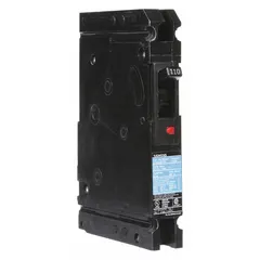 Siemens ED4-series molded case circuit breaker rated 110 A with a maximum interrupting rating of 22 kA at 277 V AC. Features fixed instantaneous trip, ABC phase connection, and load-side lug terminals. Suitable for use in power distribution, motor control centers, and panelboards.