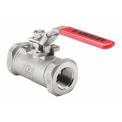 KECKLEY Manual Two-Way Ball Valve: 3/4 in, Carbon Steel, Straight, FNPT x FNPT - Carbon Steel Ball Valves