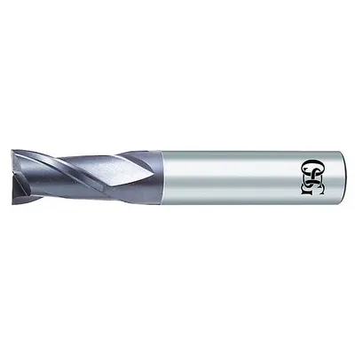 OSG Square End Mill: Carbide, Diamond Coated, 2 Flute, 1/2" Mill Dia, 1" LOC - Carbide Square End Mills for Graphite & Carbon Fiber