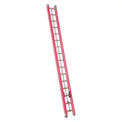 WESTWARD Extension Ladder: 32 ft Ladder Size, Fiberglass, 300 lb Load Capacity, 70 lb Wt - Non-Conductive Fiberglass Extension Ladders