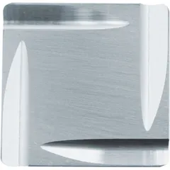 Square (S) indexable turning insert made of cermet. Used for finishing and semi-finishing turning operations on steel and stainless steel. Provides good surface finish and wear resistance in lathe turning applications.