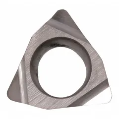 Trigon (W) indexable turning insert for precision turning, facing, and profiling on CNC lathes. The trigon shape provides strong cutting edges and economical indexability. Suitable for general machining of steel, stainless steel, and cast iron.