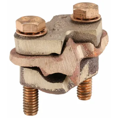 BURNDY Mechanical Connector: For Wire Size 2 AWG - Parallel Clamp Connectors