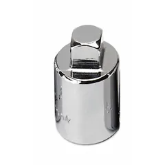 This 3/8" drive hand socket features a 5/16" SAE socket size with a male pipe plug design, standard type. It is used for tightening or loosening pipe plugs in industrial maintenance, plumbing, and mechanical applications where a standard socket is required.