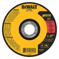 DEWALT Abrasive Cut-Off Wheel: Type 1, 4 1/2" x 0.04" x 7/8", Aluminum Oxide, 60 Grit, A60T (MPN DWA8062F)