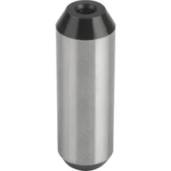 This extractable round locating pin is made from tool steel and features a 16 mm head diameter, 16 mm shank outside diameter, and 42 mm shank length. It is used for precise alignment and positioning of workpieces in jigs, fixtures, and assembly tooling, ensuring repeatable part placement in machining, welding, or inspection operations.