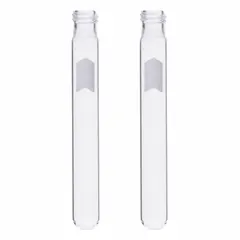 Colorless round-bottom glass culture tube with 20 mm body diameter and 150 mm overall height. Not graduated and does not include a closure. Used in microbiology and laboratory settings for growing, storing, or mixing microbial cultures and liquid samples.