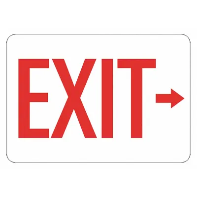 LYLE Exit (Arrow Right) Sign, Engineer Grade, Aluminum, Mounting Holes, 14x10 - Exit (Arrow Right) Signs