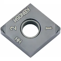 Diamond indexable turning insert for precision machining of non-ferrous materials. Used in turning, boring, and facing operations to achieve high surface finish and extended tool life.