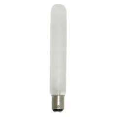 BA15d Double-Contact Bayonet Base Lamp, T6 Tubular, 130V AC, White, 25T6-1/2 DC/IF 130V