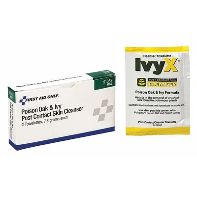 OEM APPROVED VENDOR Post-Contact Cleanser Wipes, 0.25 oz, 2 PK - Poison Ivy, Oak & Sumac Post-Contact Cleansers