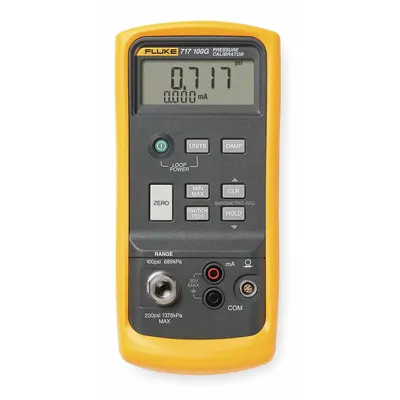FLUKE Handheld Pressure Calibrator: FLUKE-717-300G, Included, -12 psi – 300 psi - Compact Handheld Pressure Calibrators